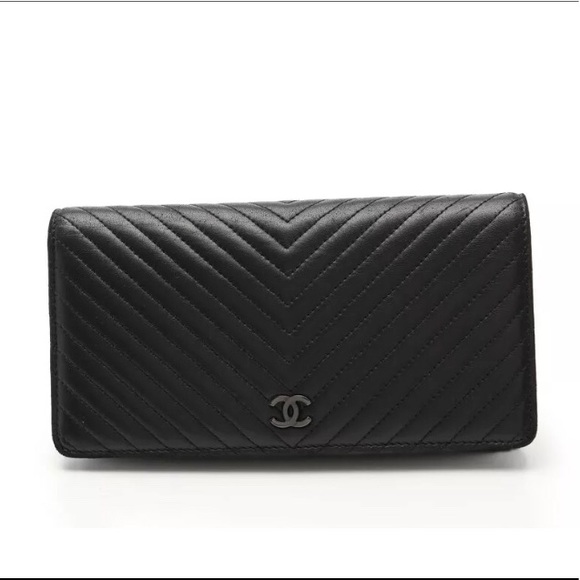 CHANEL Handbags - CHANEL V-stitch Folded Long Wallet